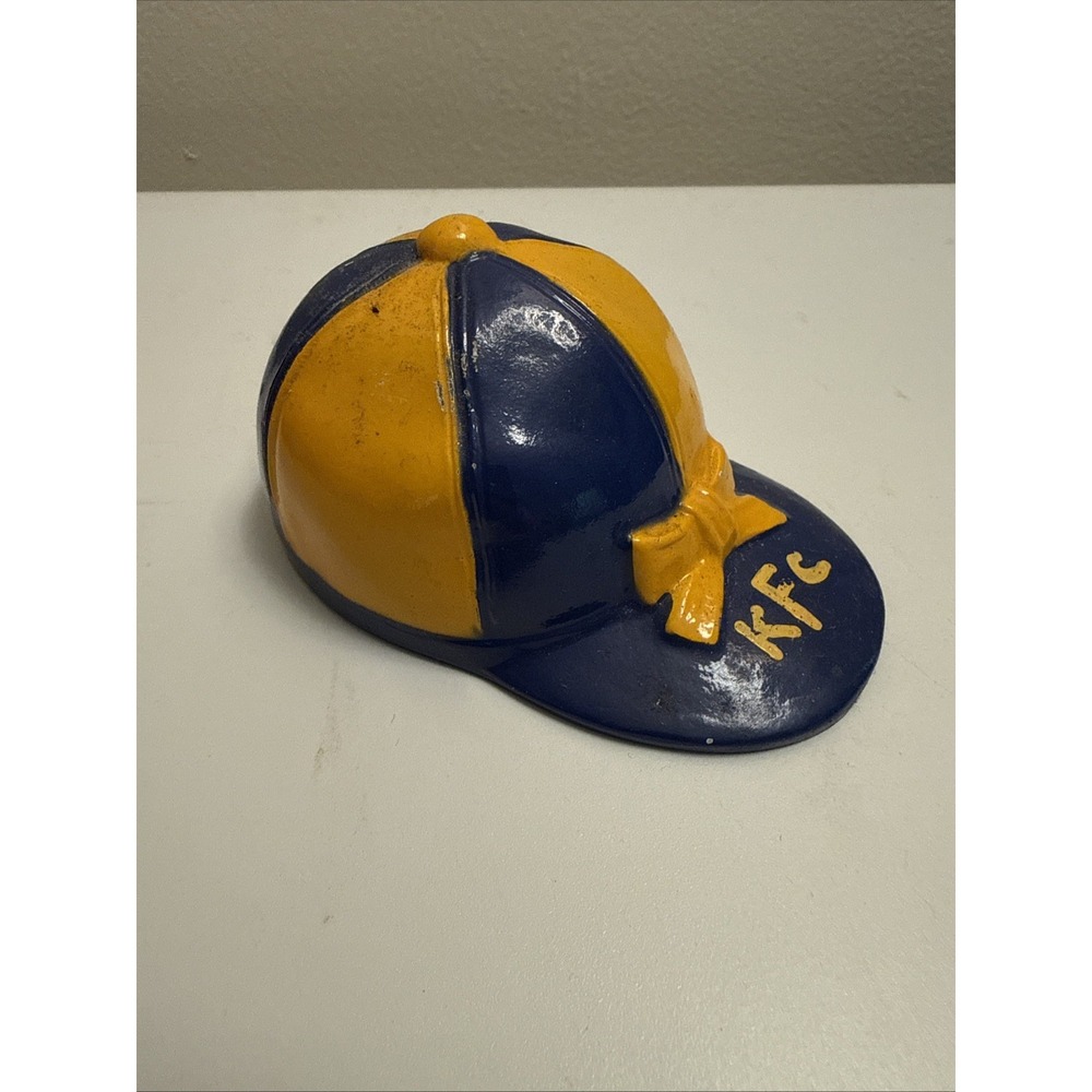 Vintage KFC Jockey Cap Bottle Opener Blue & Yellow